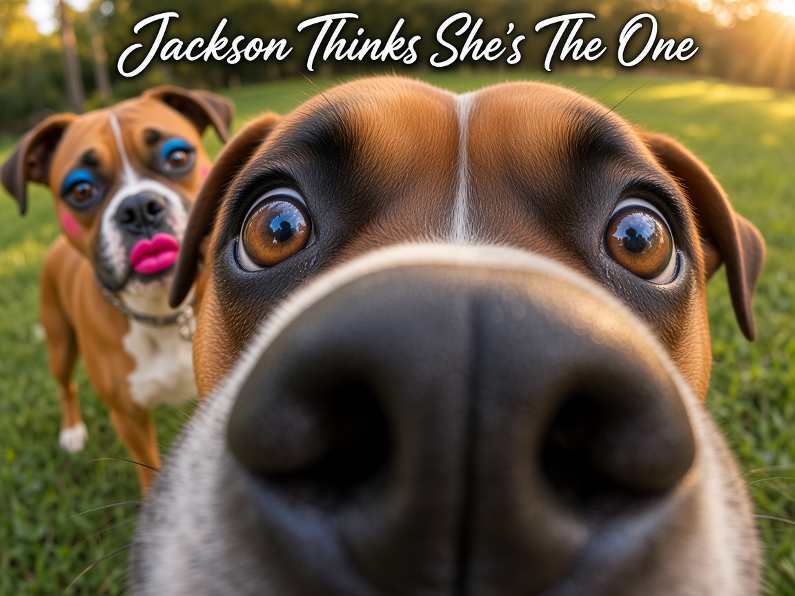 Reconstruction panel: a dog meets its date in the park