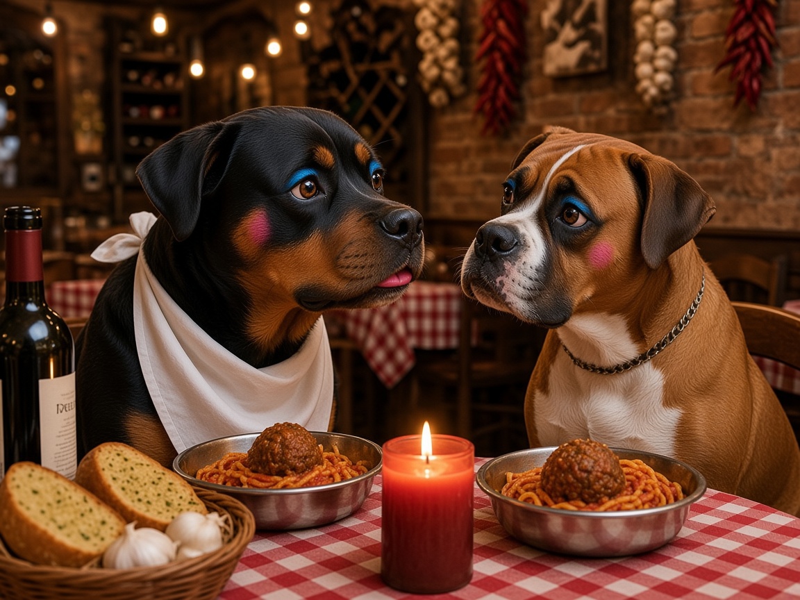 Reconstruction panel: candlelit spaghetti dinner